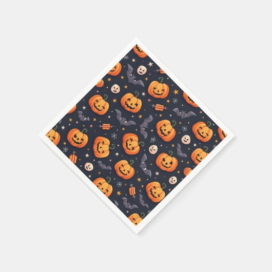 Smile pompoenen Halloween patroon servet (Hoek)