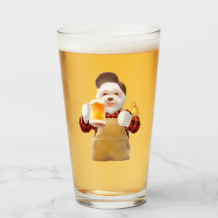 Smile Pup: Proost! Gelukkige Bichon Frise Bier Kun Glas