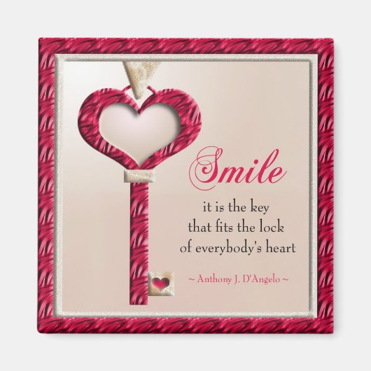 Smile Quote Motivatie magneet (Voorkant)