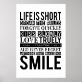 Smile Quotes Typography poster (Voorkant)
