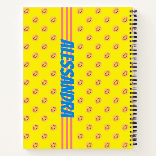 Smile Radical Happy Smiling Yellow Face Notitieboek (Achterkant)