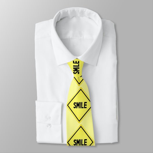 Smile Road Sign Stropdas (Gebonden)