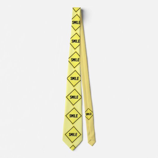Smile Road Sign Stropdas (Voorkant)