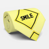 Smile Road Sign Stropdas (Opgerold)
