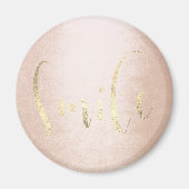 Smile Roos Gold Foxier Pink Blush Enmoediger Magneet (Voorkant)