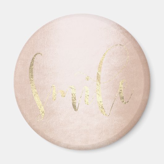 Smile Roos Gold Foxier Pink Blush Enmoediger Magneet (Voorkant)