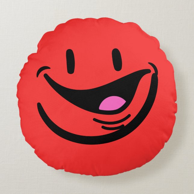 Smile Round Pillow Rond Kussen (Voorkant)