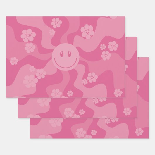 Smile - Roze Inpakpapier Vel (Set)