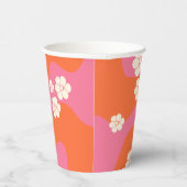 Smile - Roze, Oranje en crème Papieren Bekers (Rechts)