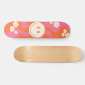 Smile - Roze, Oranje en crème Persoonlijk Skateboard (Horizontaal)