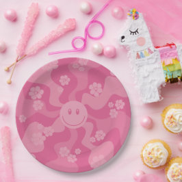 Smile - Roze Papieren Bordje