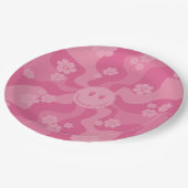 Smile - Roze Papieren Bordje (Gekanteld)