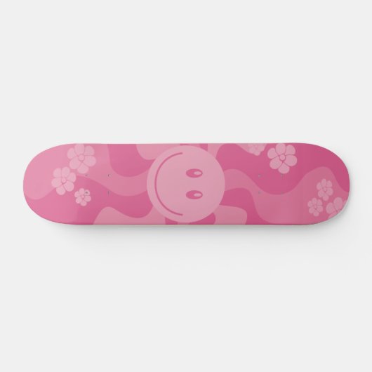 Smile - Roze Persoonlijk Skateboard (Horizontaal)