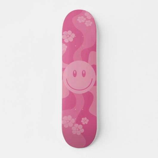 Smile - Roze Persoonlijk Skateboard (Voorkant)