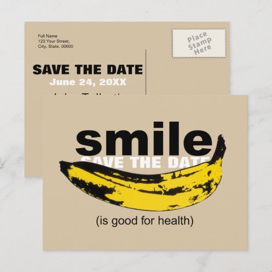 Smile Save the Date 90th Birthday Briefkaart (Voorkant / Achterkant)