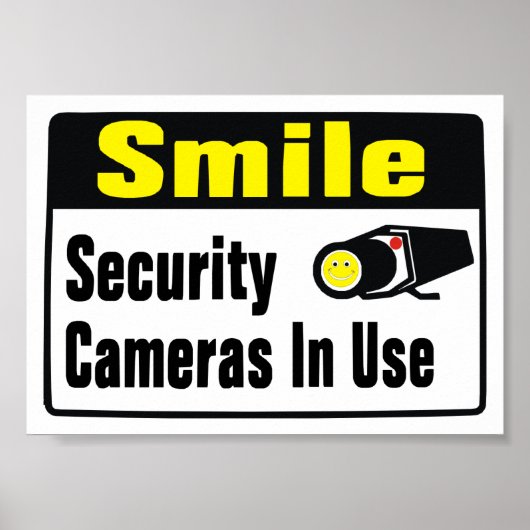 Smile Security Camera in Use Poster (Voorkant)