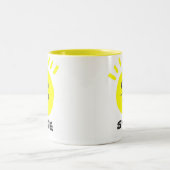 Smile Shine Face Tweekleurige Koffiemok (Center)