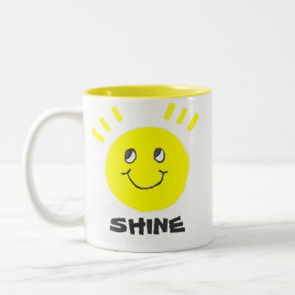 Smile Shine Face Tweekleurige Koffiemok