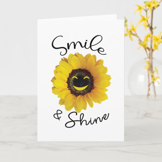 Smile & Shine Kaart (Gele Bloem)