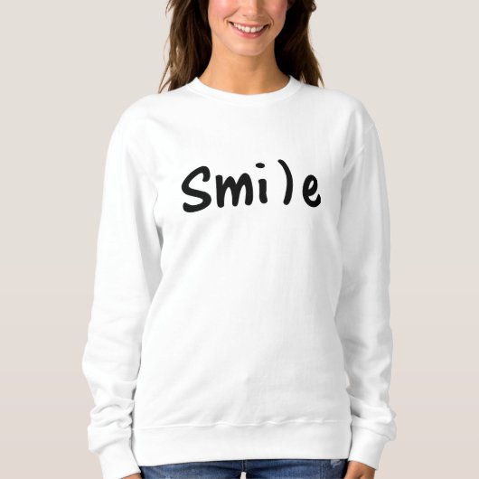 Smile Smile Happy Word Afbeelding Trui (Voorkant)