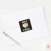 Smile S'more Vierkante Sticker (Envelop)