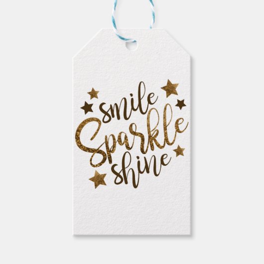 Smile Sparkle Shine Cadeaulabel (Voorkant)