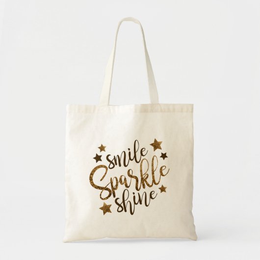 Smile Sparkle Shine Canvas tas (Voorkant)
