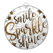 Smile, Sparkle, shine Dartbord (Voorkant)