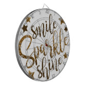 Smile, Sparkle, shine Dartbord (Voorkant Links)