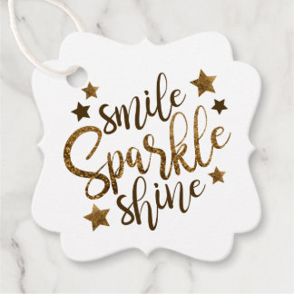 Smile Sparkle Shine Favor Tags Bedankjes Labels