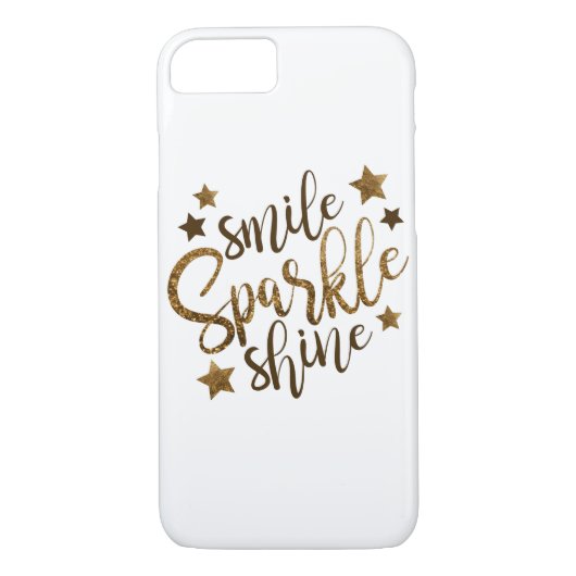 Smile Sparkle Shine Inspirerend Quote Case-Mate iPhone Case (Achterkant)