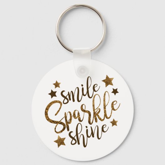 Smile Sparkle Shine Inspirerend Sleutelhanger (Voorkant)