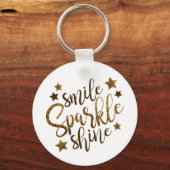 Smile Sparkle Shine Inspirerend Sleutelhanger (Achterkant)