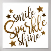 Smile, Sparkle, Shine Matte Poster (Voorkant)
