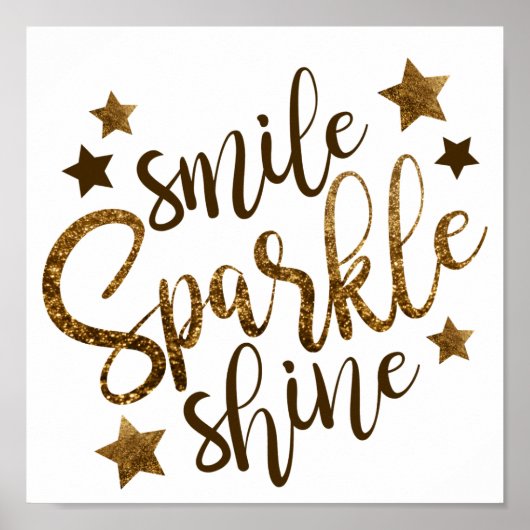 Smile, Sparkle, Shine Matte Poster (Voorkant)