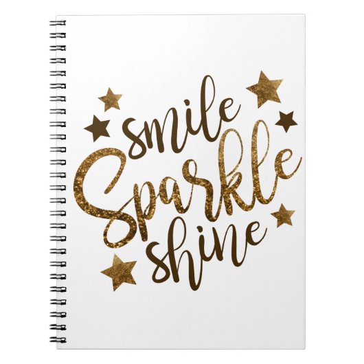 Smile, Sparkle, shine Notitieboek (Voorkant)