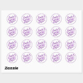 Smile Sparkle Shine Paarse Sticker (Vel)