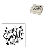 Smile Sparkle Shine Rubberstempel (Gestempeld)