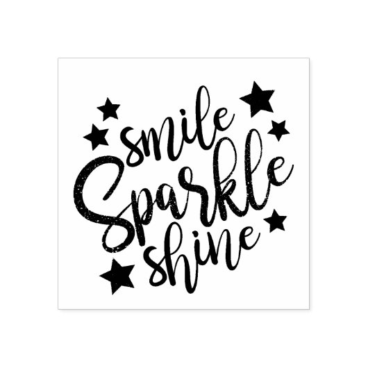 Smile Sparkle Shine Rubberstempel (Afrduk)