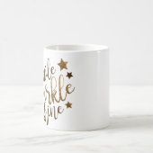 Smile Sparkle Shine - sterren mok goudletters (Center)