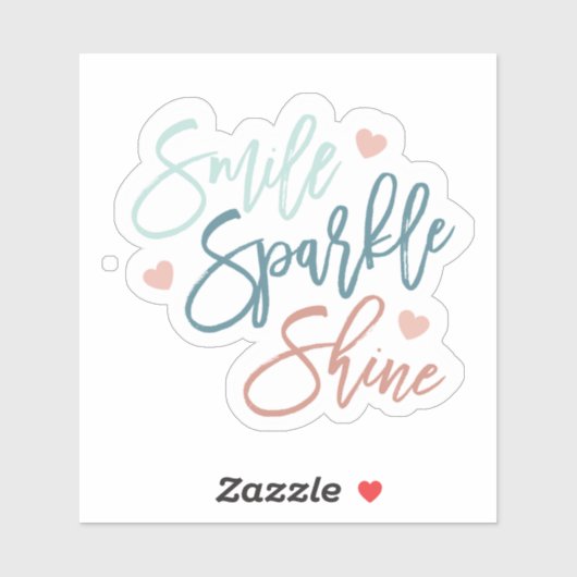 Smile Sparkle Shine Waterdichte Sticker (Vel)