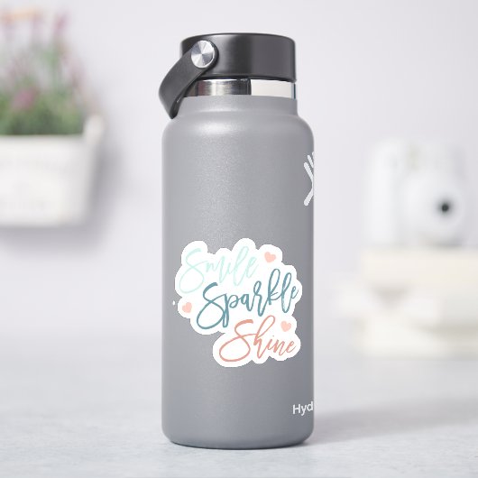 Smile Sparkle Shine Waterdichte Sticker (HydroFlask)