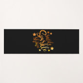 Smile Sparkle Shine Zwart Goudkleurige Quote Yogamat (Voorkant (horizontaal))