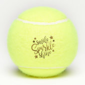 Smile Sparping Shine Black Gold Custom Tennisballen (Achterkant)
