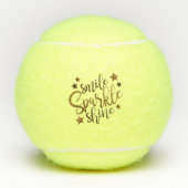 Smile Sparping Shine Black Gold Custom Tennisballen (Voorkant)