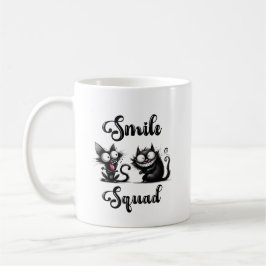 Smile Squad met grappige katten ontwerp Koffiemok