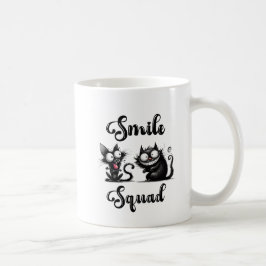 Smile Squad met grappige katten ontwerp Koffiemok