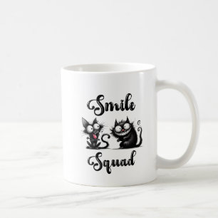 Smile Squad met grappige katten ontwerp Koffiemok
