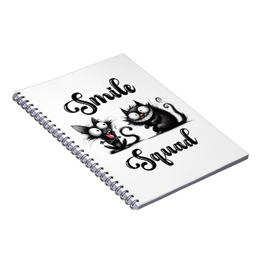 Smile Squad met grappige katten ontwerp Notitieboek (Rechterzijde)
