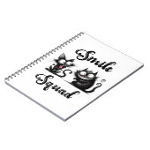 Smile Squad met grappige katten ontwerp Notitieboek (Linkerzijde)